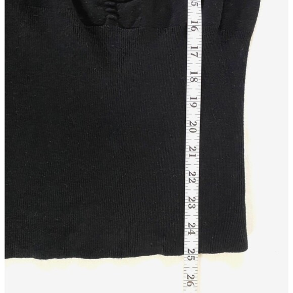 Express Textured Design Turtleneck Sweater Womens Medium Black Soft Empire Waist - Picture 12 of 12